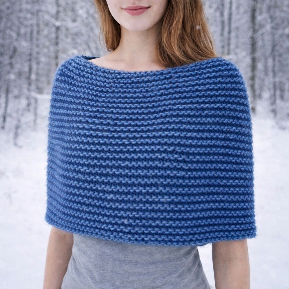 Handmade cowl shrug six strand of wool cashmere mohair fuzzy comfy quiet luxury